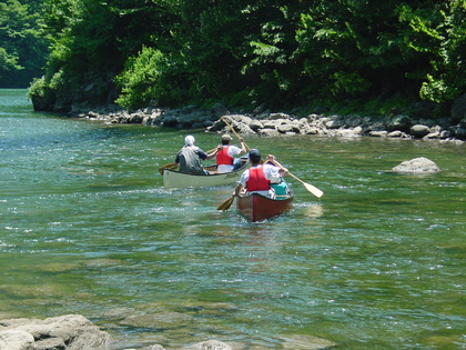 カヌー体験in川治温泉